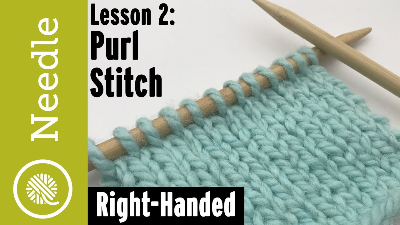 How to Knit - Purl Stitch for Stockinette | Lesson 2