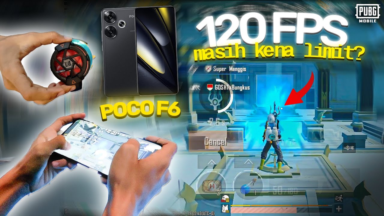TEST 120 FPS PUBG MOBILE DI POCO F6 PAKE FANCOOLER NGEFRAME ? | POCO F6 PUBG TEST