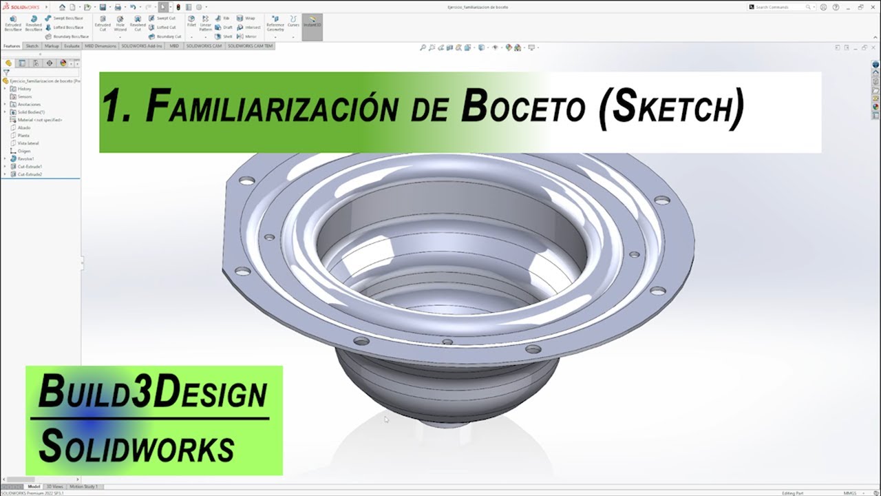 Solidworks sketch tutorial para principiantes