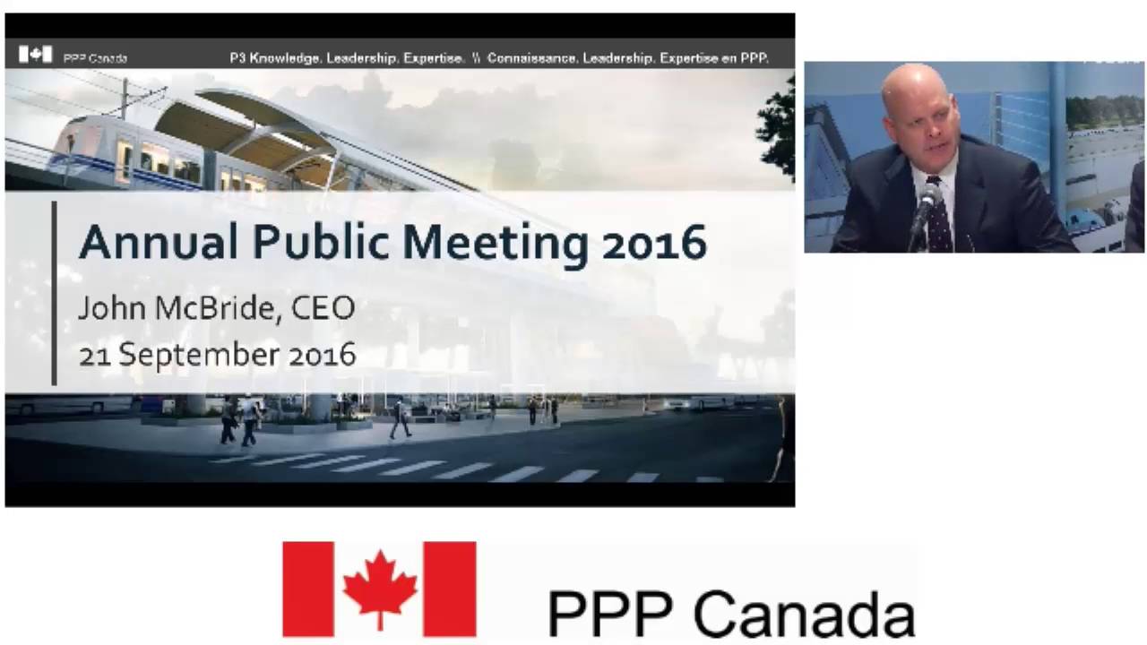 PPP Canada Annual Public Meeting 2016 -- English