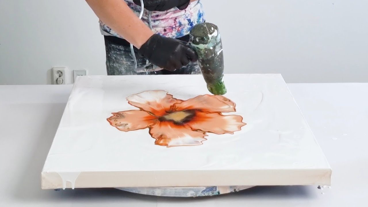 ORANGE! And I LOVE it! - The Real Dutch Bloom / Acrylic Pouring