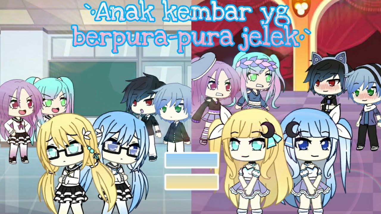 `•Anak kembar yang berpura-pura jelek•`{Mini movie}~gacha life~°•Itz Luna•°