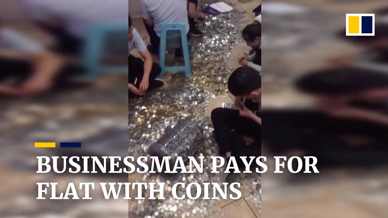 Businessman pays for US$21,700 flat deposit with 16 buckets of coins