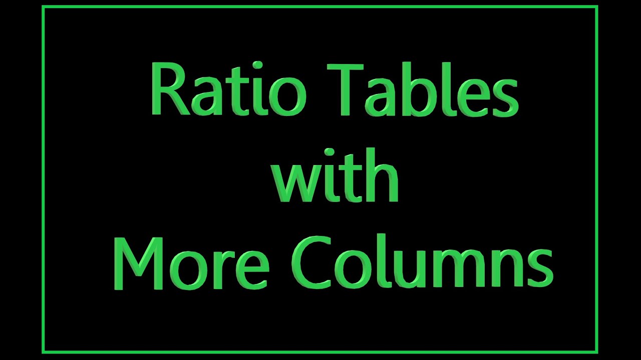 vwo3 - Mathematics - Ch2 - 2.1 - Ratio Tables with More than Two Columns