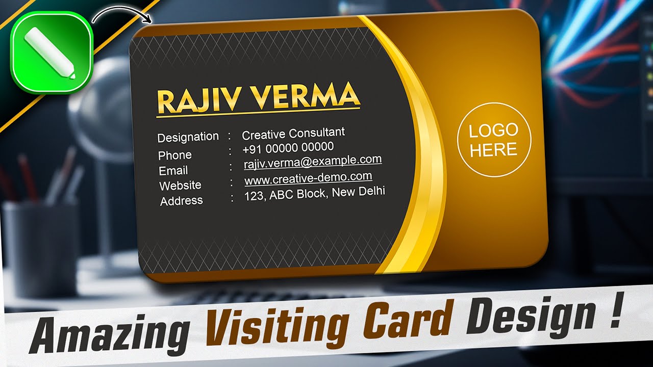 How to Make Visiting Card in CorelDRAW | Visiting Card Design Tutorial in Hindi  | VA Graphix
