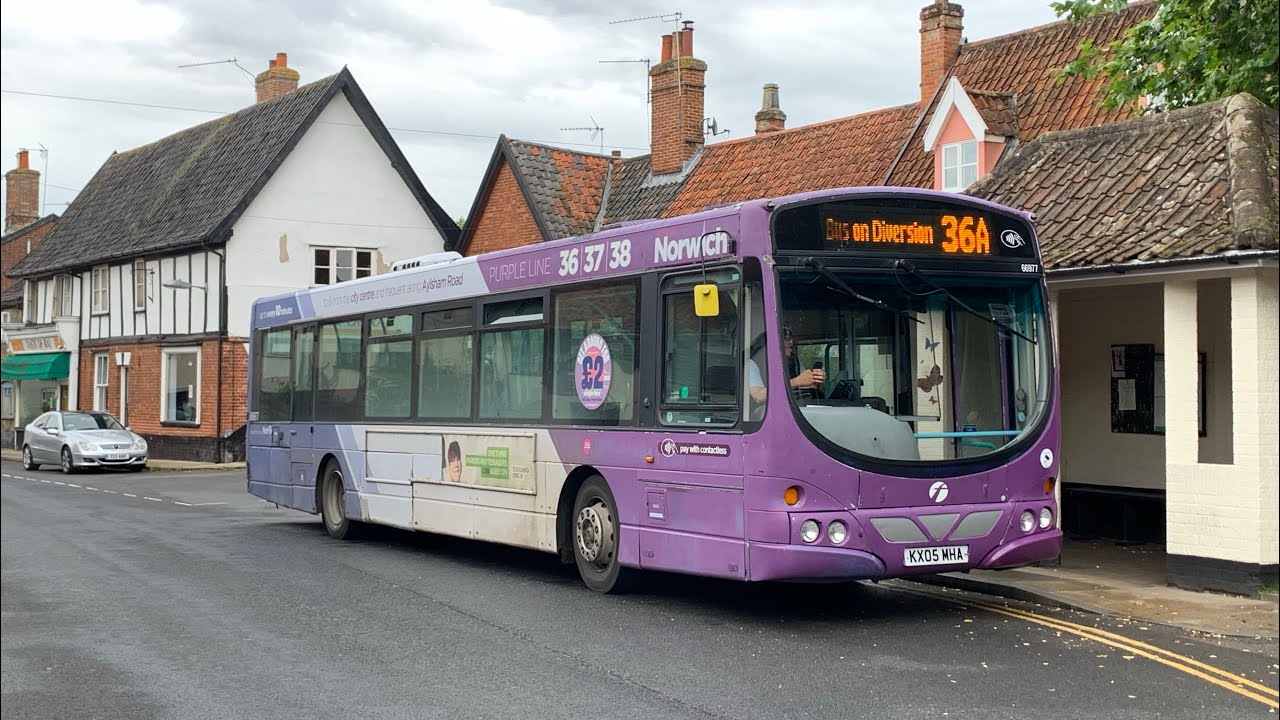 [Kickdown] First Eastern Counties | KX05 MHA - 66977 | Volvo B7RLE Wright Eclipse Urban (€3 - ZF)