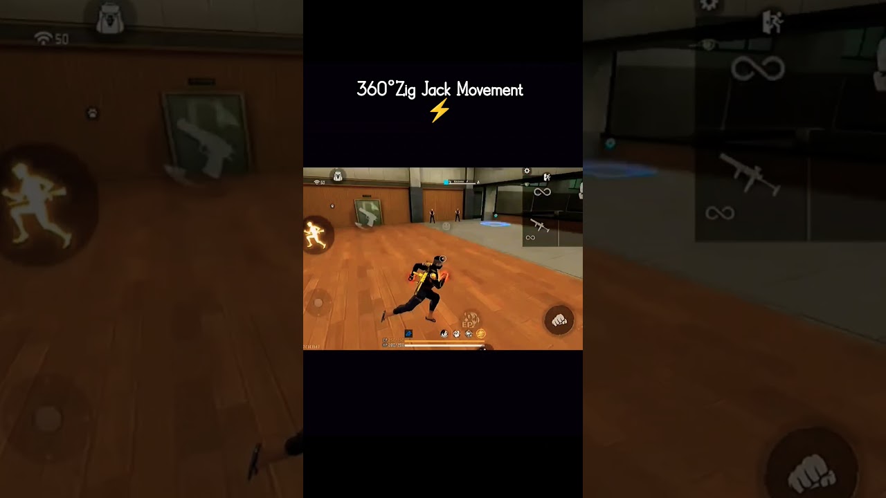 Zig Zag Movement Trick Free Fire 🔥 - Handcam | One Tap + Zig Zag Movement | Raistar Movement Trick 🗿