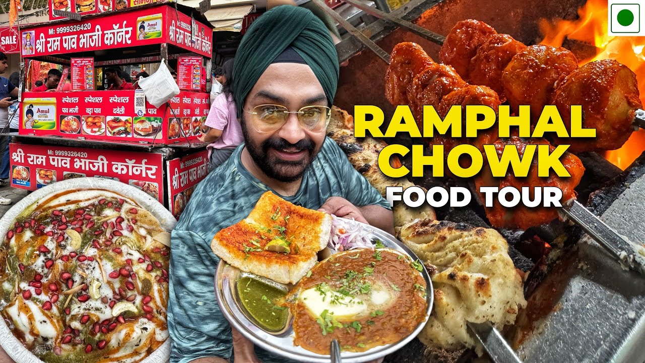 Dwarka Ramphal Chowk ke Top 5 Food Spots | Food Tour of Chaat, Momos, Healthy Salad & More
