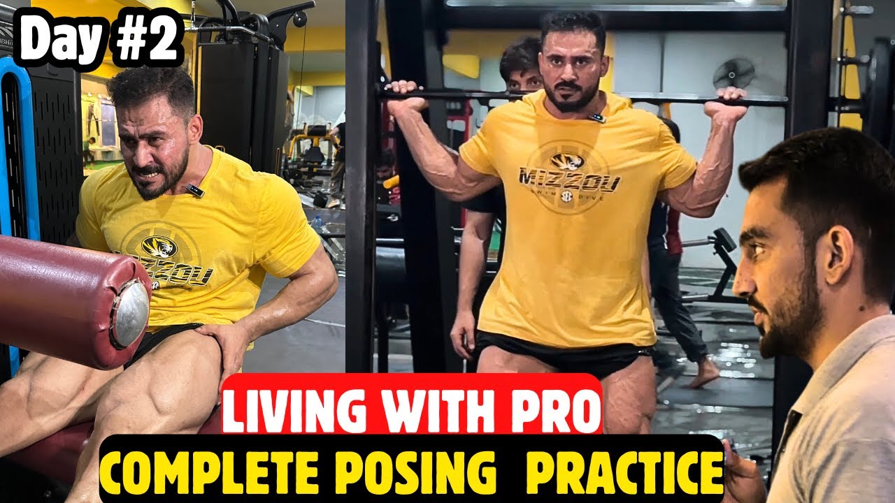 Day 2 Living With Pro Bodybuilder- Intense Leg Workout k Bad Posing Practice