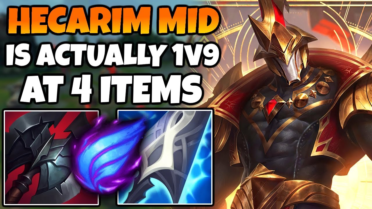 I never knew Hecarim Mid could feel this OP... You can 1v9 at 4 items | 13.9