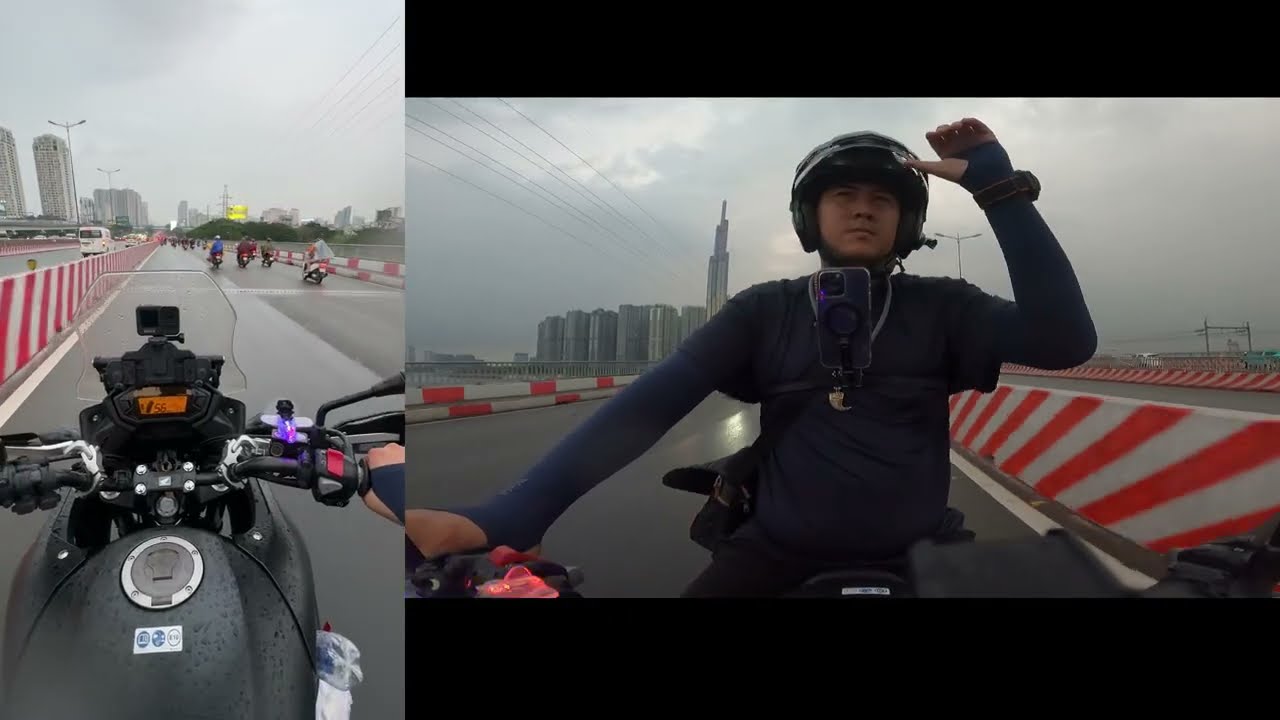 Bien Hoa &rarr; Saigon (HCMC) #Final &ndash; Dual Cam Ride (17:24) | No Talking POV