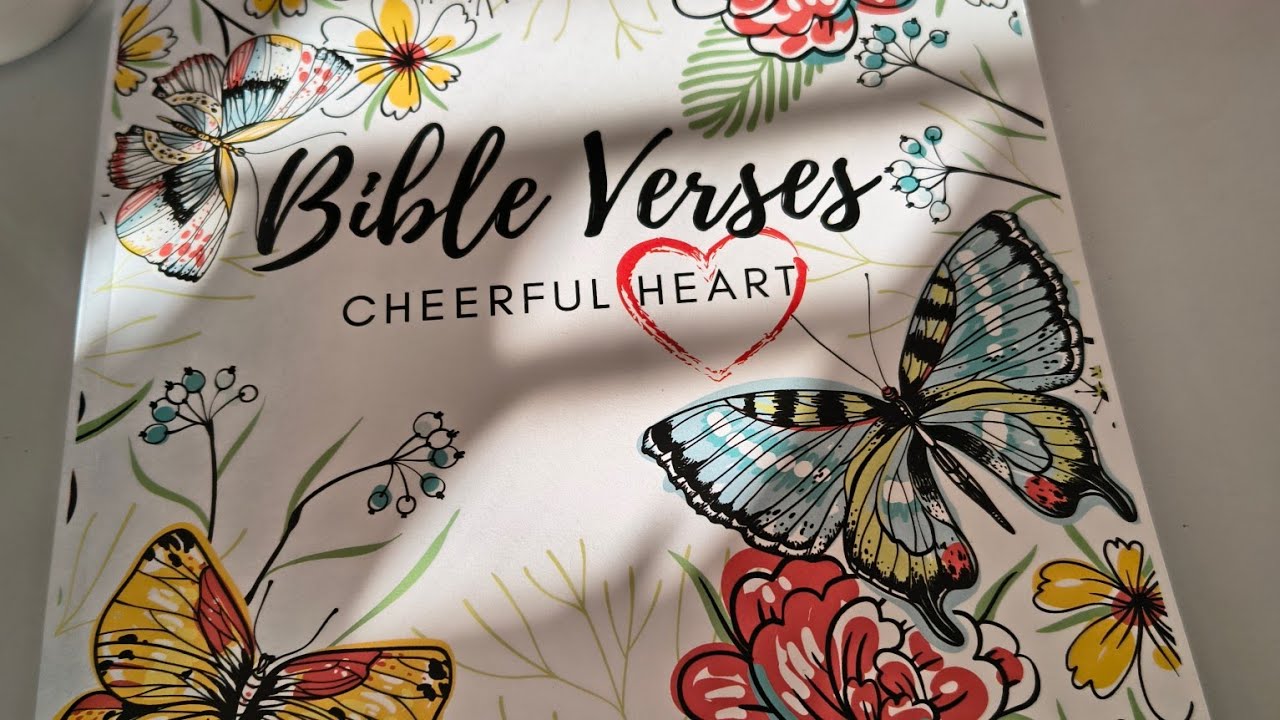 Bible Verses Cheerful Heart Inspirational Coloring Book For Adults 