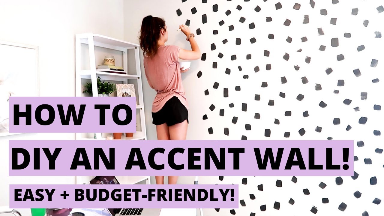 HOW TO DIY AN ACCENT WALL | Surprising my husband with a brushstroke accent wall in my home office!