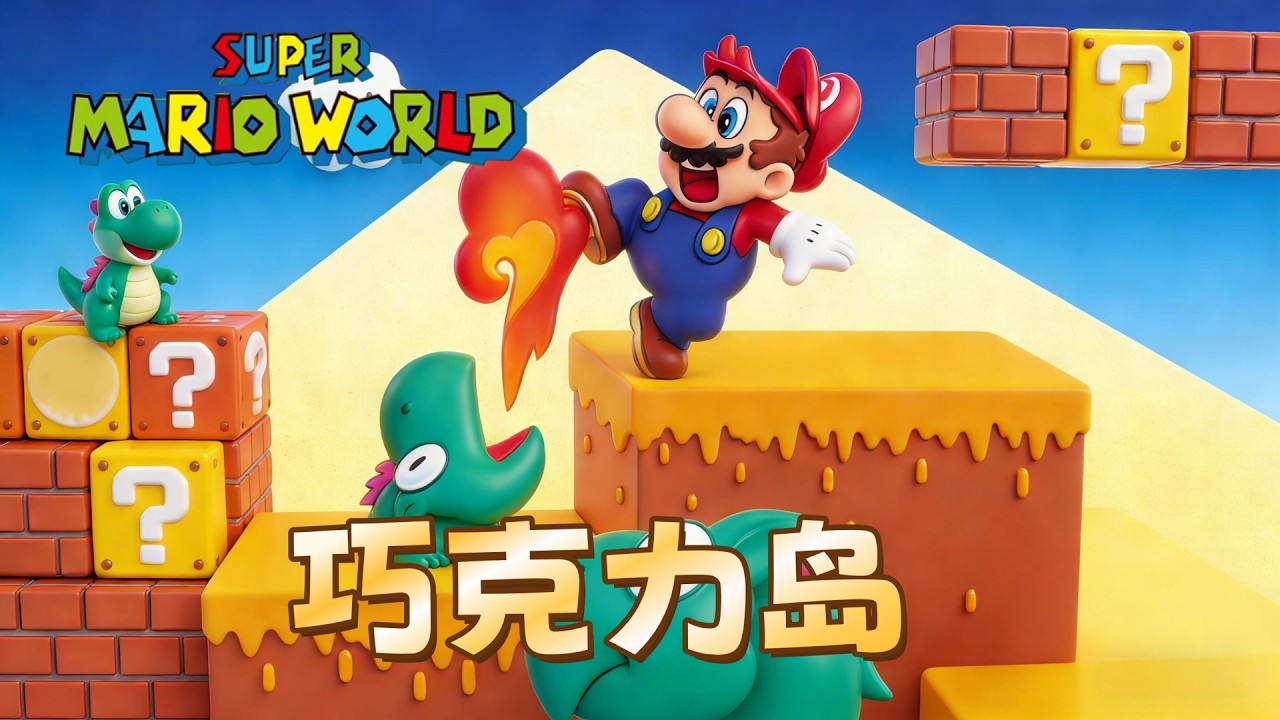超级马里奥世界，巧克力岛，1UP拿到手软