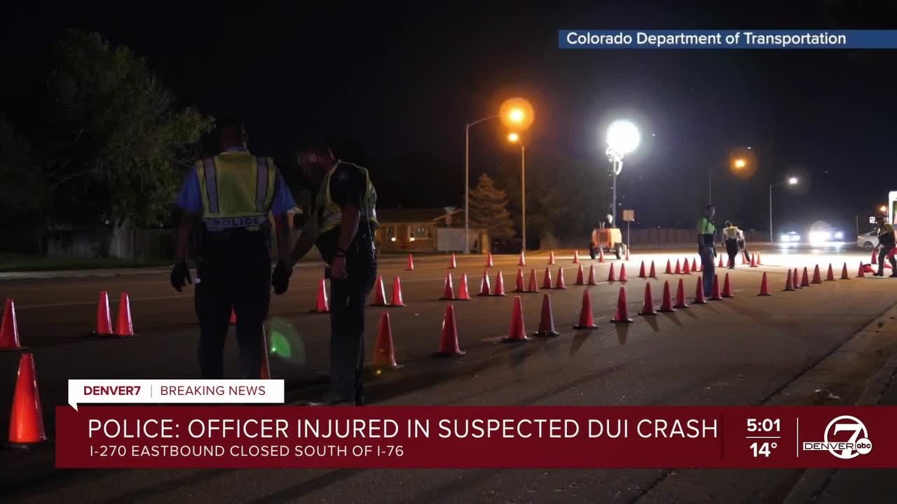 Suspected drunk driver hits Commerce City police car, injures officer Tuesday