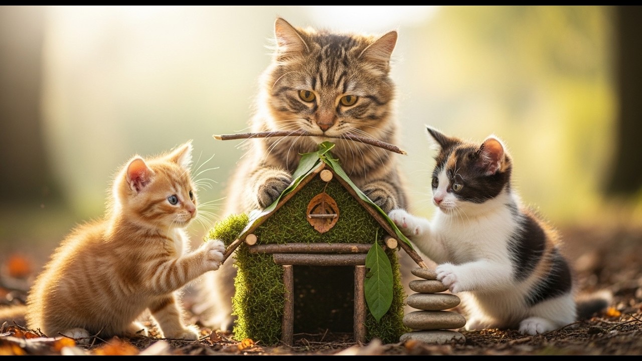 Cute Kittens play | Mama Cat | Sweet | Babycats
