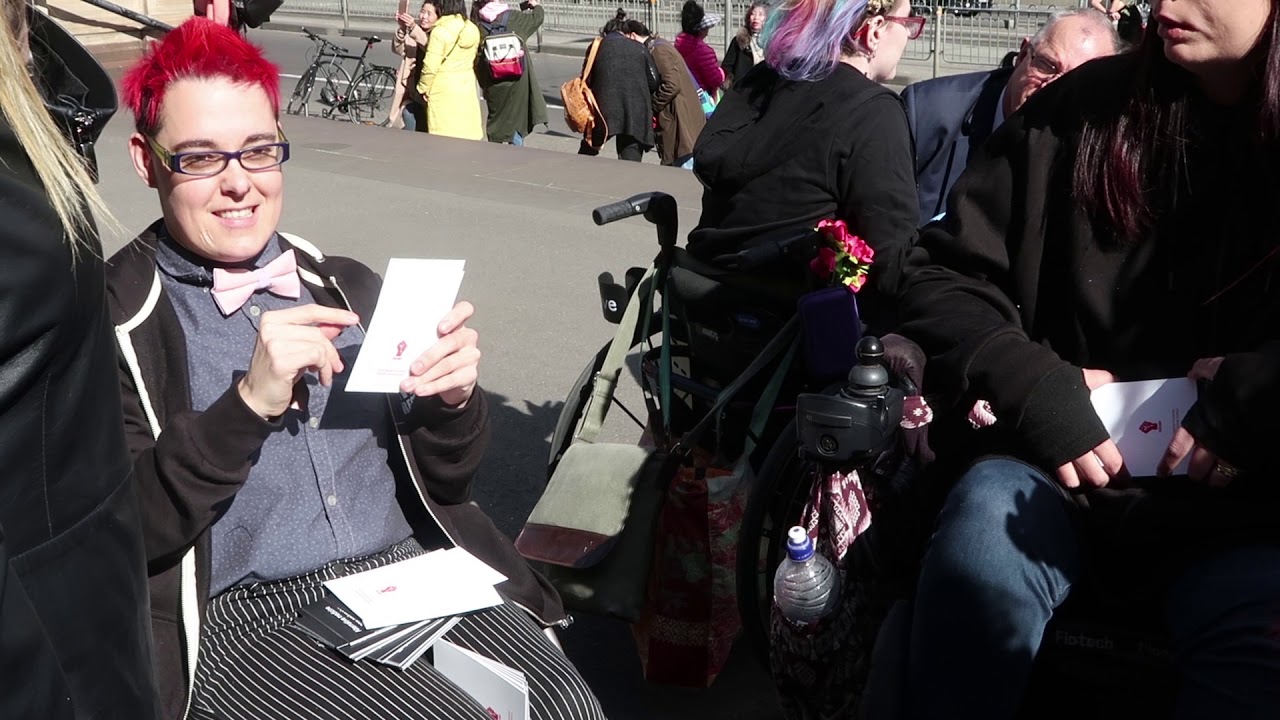 Anti-assisted suicide campaigners protest at Parliament