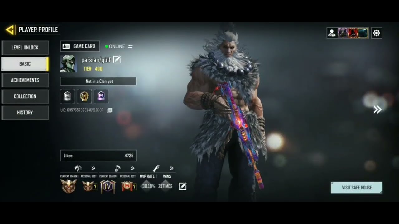 UNLOCKED FULL DAMASCUS ,GOLD ,PLATINUM( 1550 CAMO)// 1 MYTHIC // 10 LEGENDARY // 306 EPIC GUN