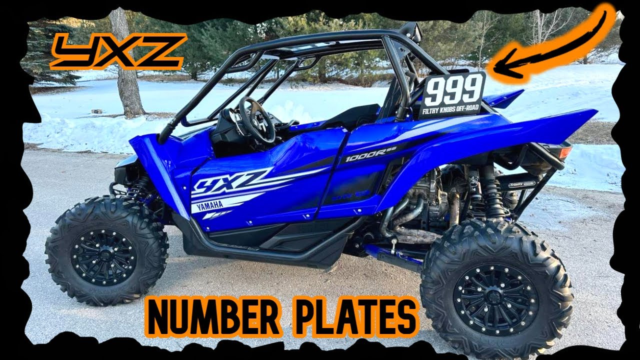 YAMAHA YXZ CUSTOM RACING STYLE NUMBER PLATES | SXS | UTV | ATV | ORV