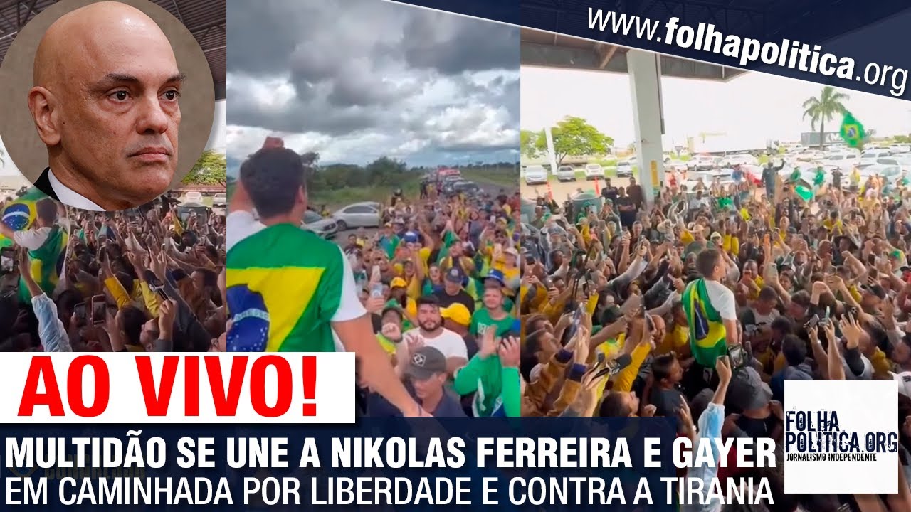AO VIVO: MULTIDÃO SE UNE A NIKOLAS FERREIRA E GUSTAVO GAYER EM CAMINHADA POR LIBERDADE E CONTRA A...