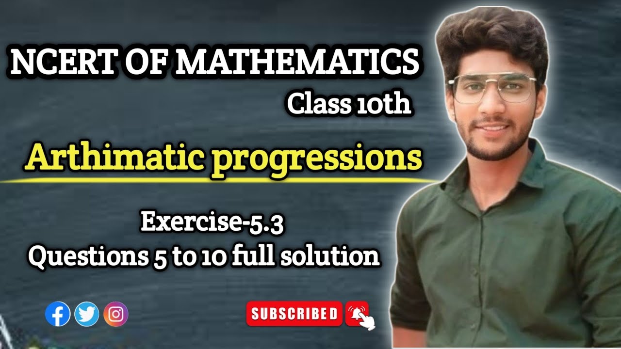 Class - 10 Ex- 5.3 Q 5 to Q10 maths(arithmetic progression) NCERT CBSE ||AS ACADEMY||