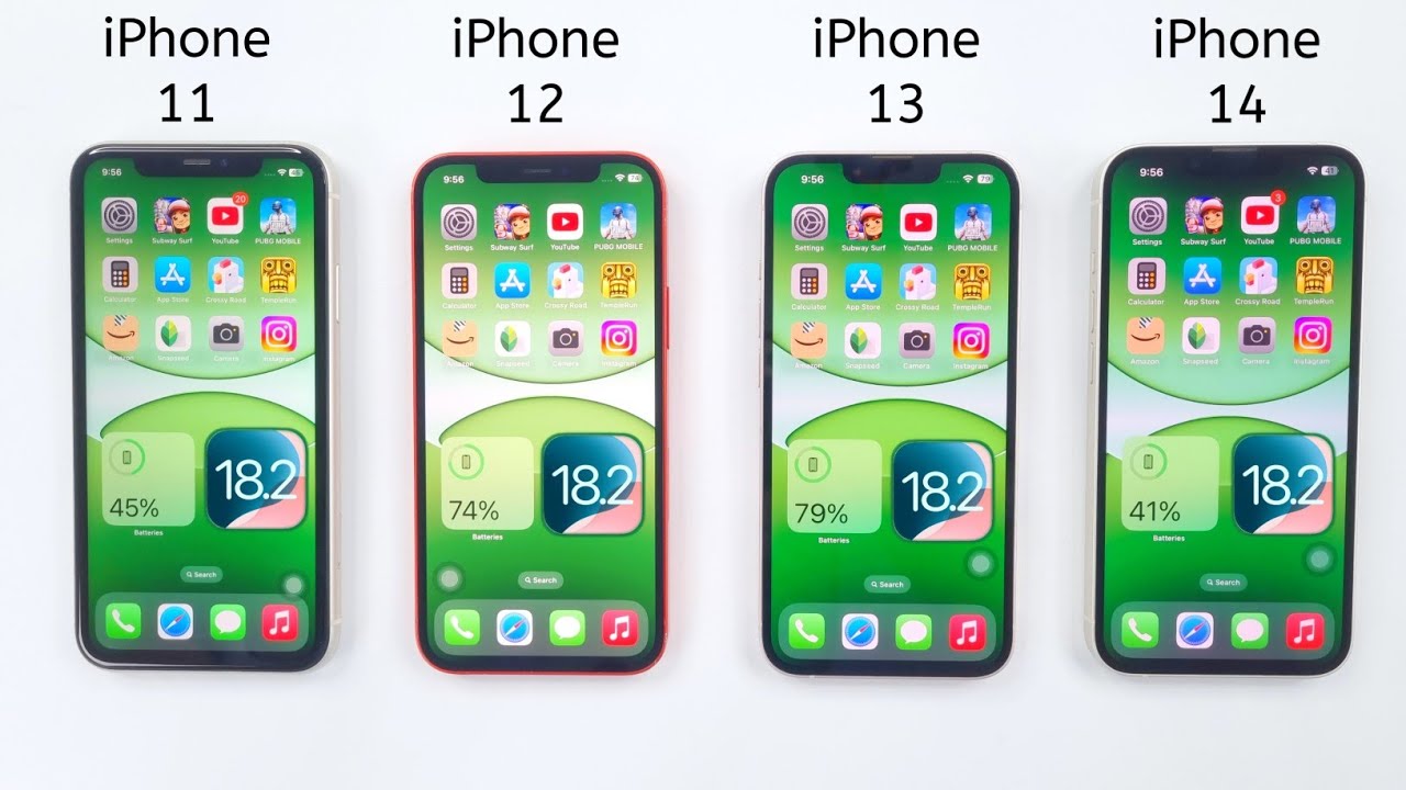 iPhone 11 vs 12 vs 13 vs 14 - iOS 18.2 ULTIMATE SPEED TEST!