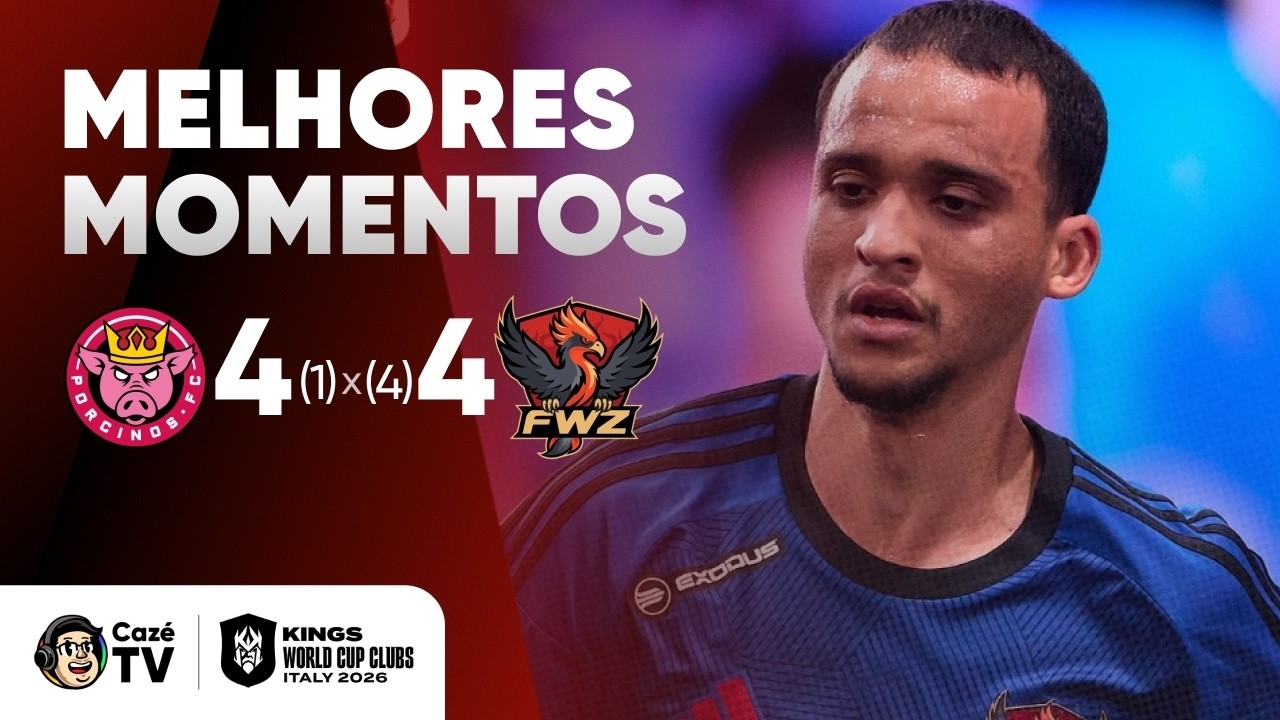 MELHORES MOMENTOS: PORCINOS 4 (1) X (4) 4 FWZ | COPA DO MUNDO DE CLUBES KINGS LEAGUE | 2&ordf; RODADA