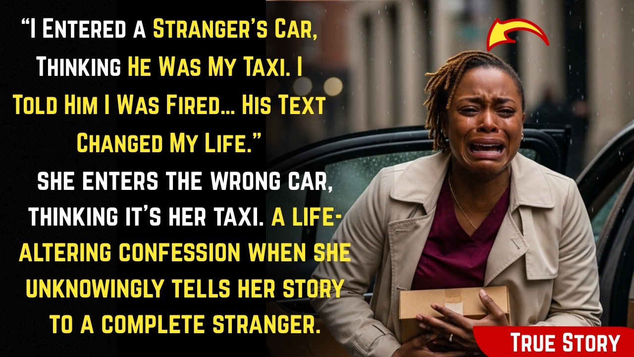 I Entered a Stranger’s Car, Thinking He Was My Taxi I Was Fired… His Text Changed My Life