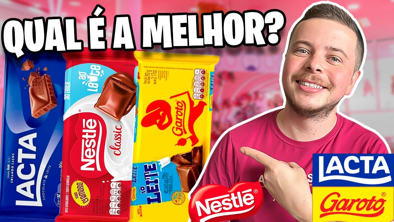 MELHOR BARRA DE CHOCOLATE AO LEITE EM 2024 / Nestlé x Lacta x Garoto ?