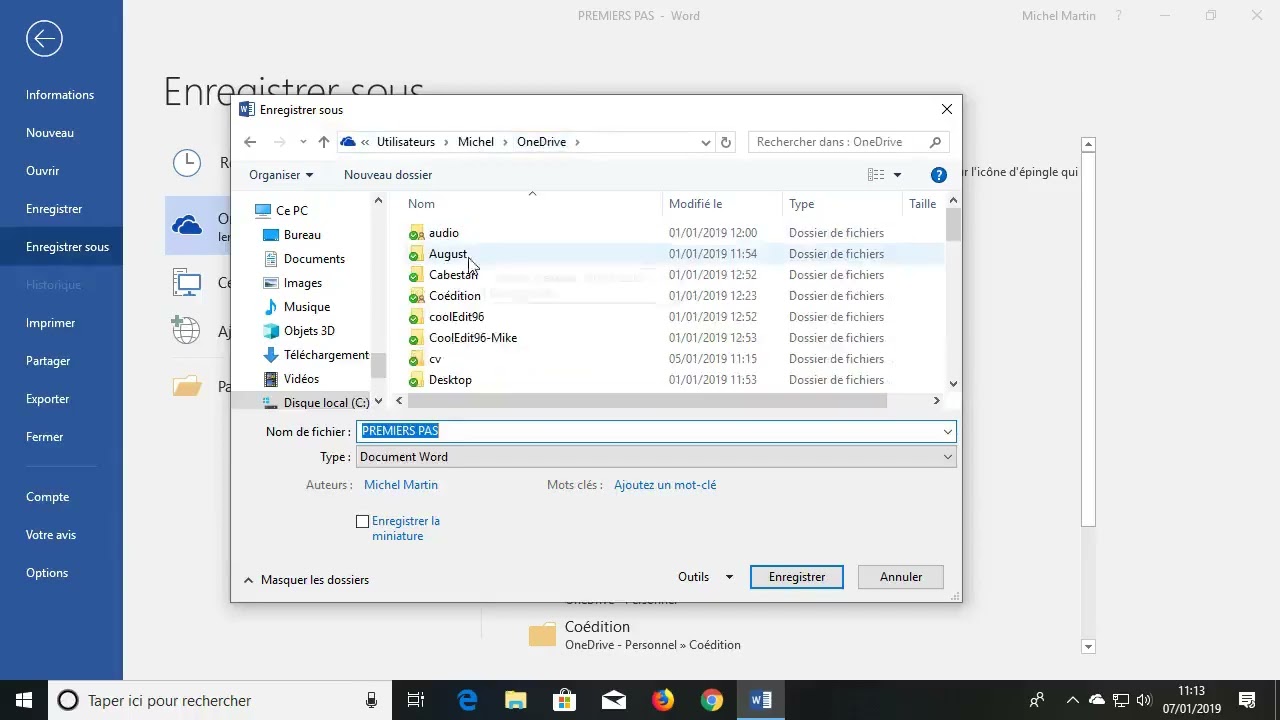 010 - Enregistrer un document - Formation Office 2019