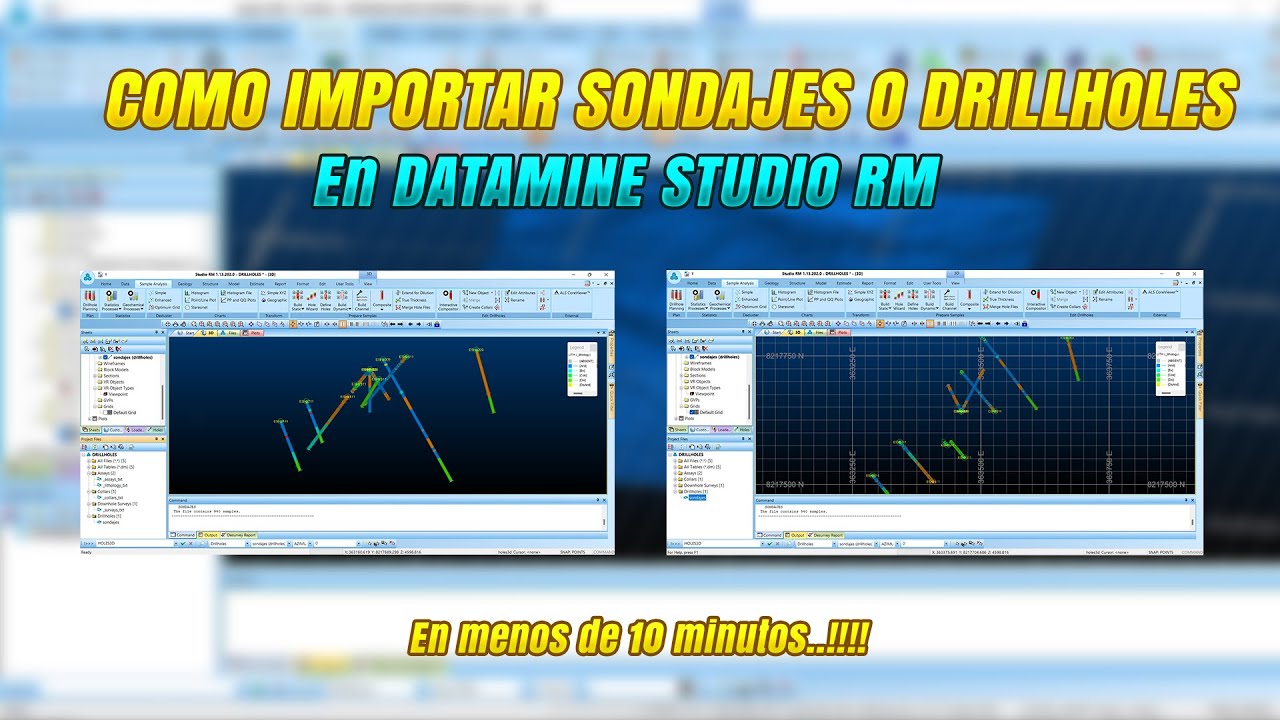 Como importar SONDAJES o DRILLHOLES a DATAMINE STUDIO RM // Super Fácil