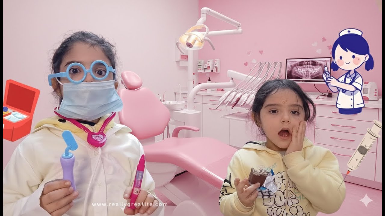 ميرا صارت دكتورة أسنان🦷👩‍🍳🦷وعالجت ريمي المريضة😱😅شوفوا شو صار😂