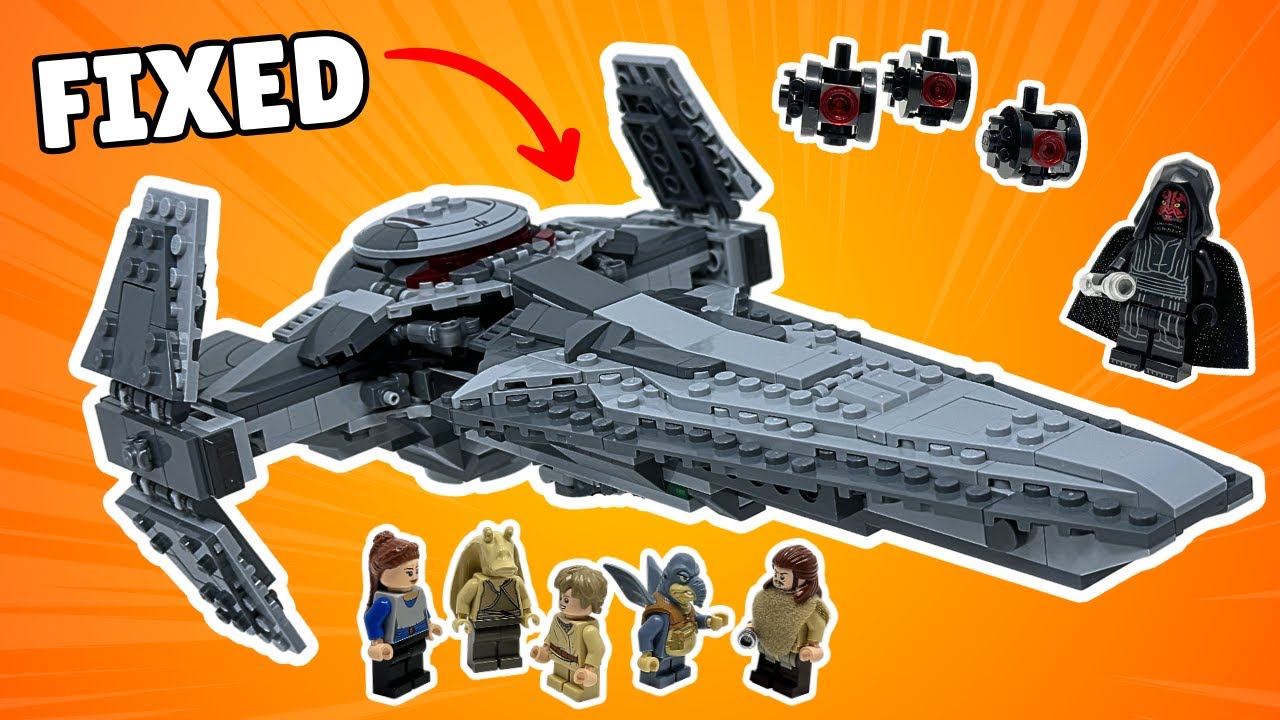5 EASY MODS For Darth Maul’s Sith Infiltrator! LEGO Star Wars 75383