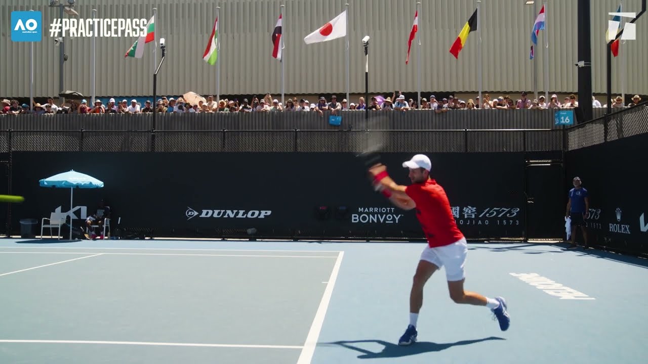 Novak Djokovic practices ahead of his fourth round match in Australia | Practice Pass