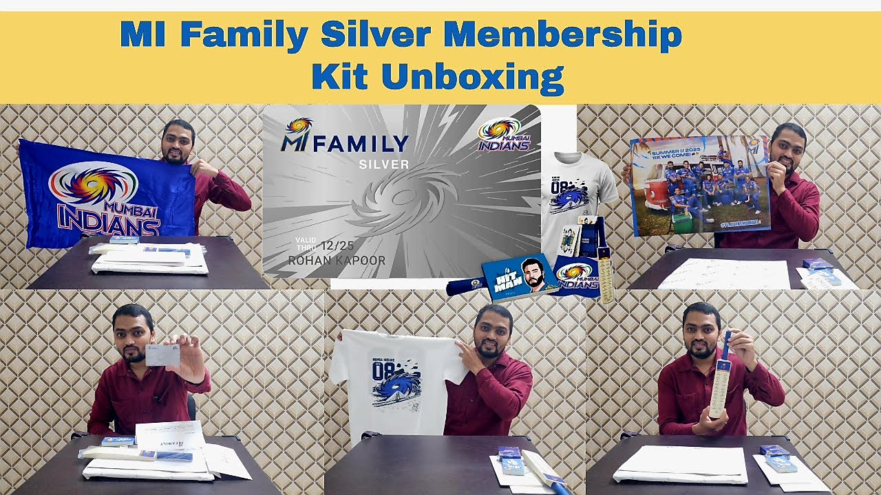 MI Family Silver Membership Kit Unboxing| Mumbai Indians 2025| Match Tickets|10% ProductDiscount