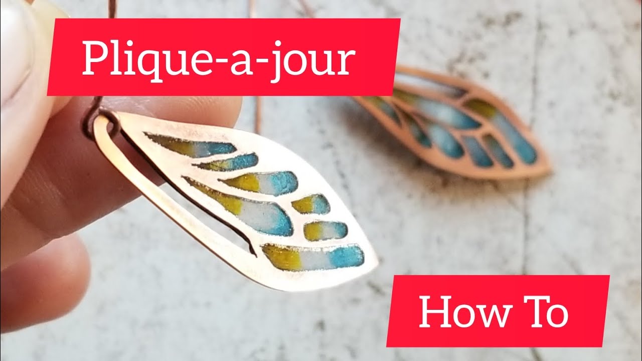 Plique-a-jour Enamel Earrings Tutorial. (Beautiful handmade jewelry, copper)