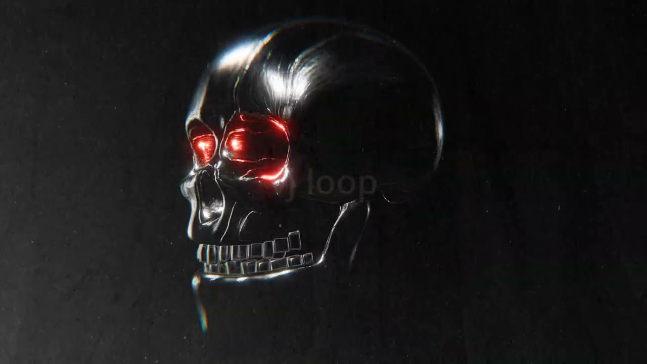 Cyber Skull Glitch Crash | Extreme Signal Error VJ Loop 4K Seamless