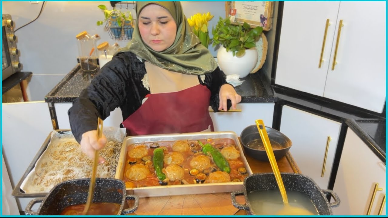#تبسي ‏باذنجان بالكبة السراي بدون زيوت صحي ويا مقبلات الرمان سلطة الفجل شيف غفران آم بنين