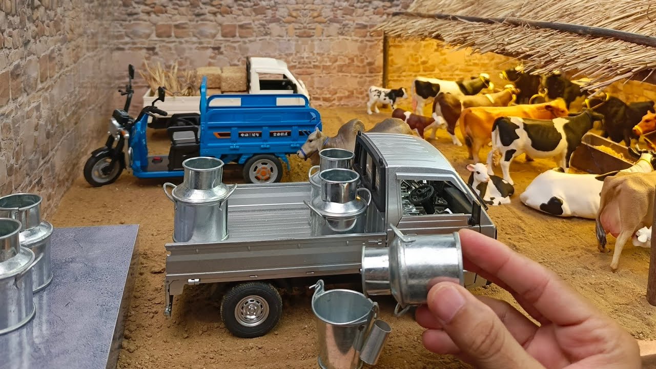 How to make DIY Desi Dairy Farm Diorama | Miniature Dairy farm diorama