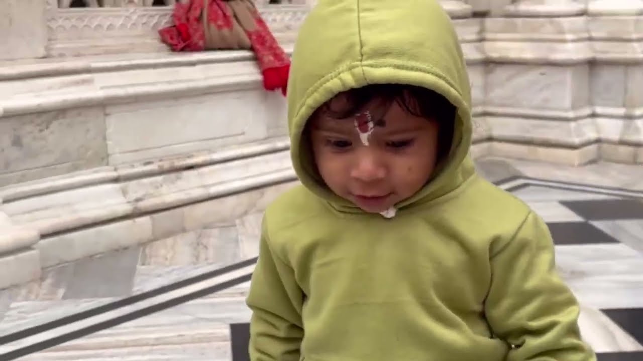 My Cute Baby Playing at Vrindavan ISKCON Temple ||