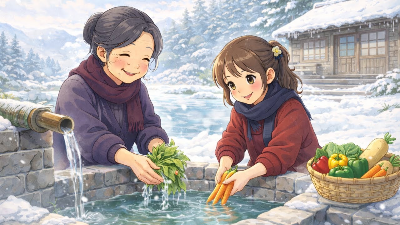 A Warm Winter Day and Grandma’s Home-Cooked Meals | Ghibli Vibes