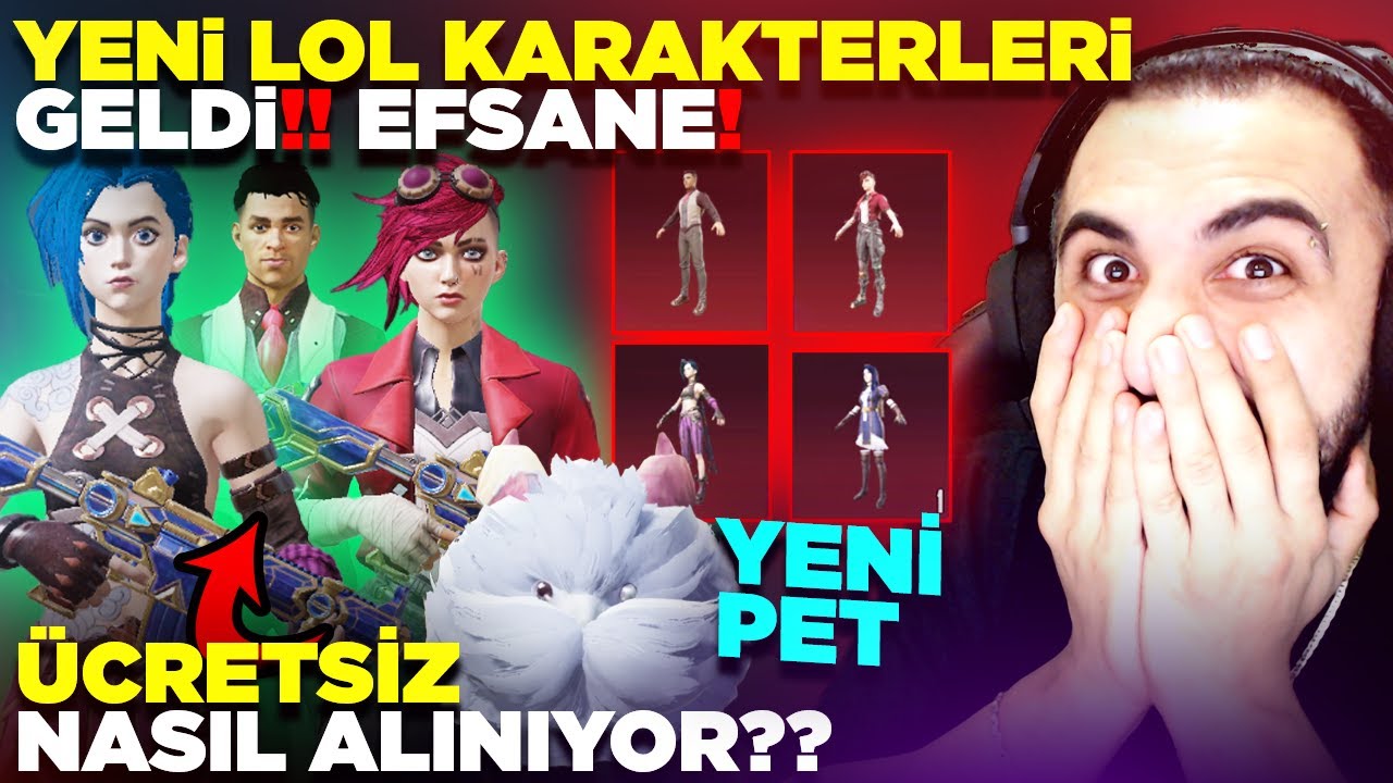 YENİ LOL KARAKTERLERİ VE AŞIRI TATLI PET GELDİ!! &Uuml;CRETSİZ NASIL ALINIR?? | PUBG MOBILE