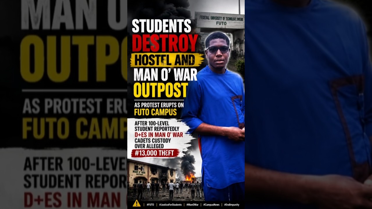Students destr0y HOSTEL and MAN 0 WĄR outpost as Protest Erupts on FUTO Campus .