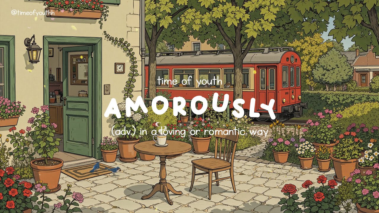 amorously: in a loving or romantic way | a playlist for quiet morning in the garden