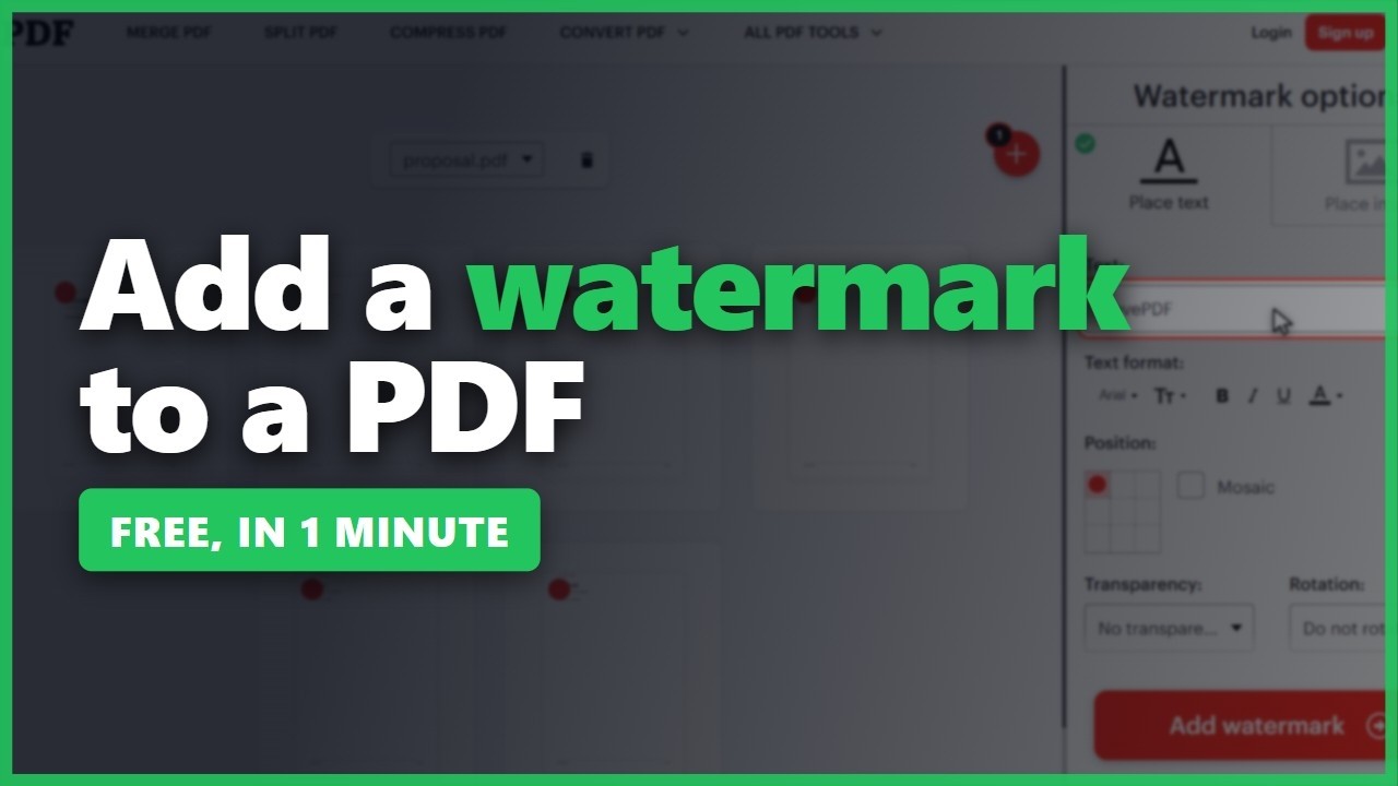 How to add a WATERMARK to a PDF (2026) &mdash; free, and done properly