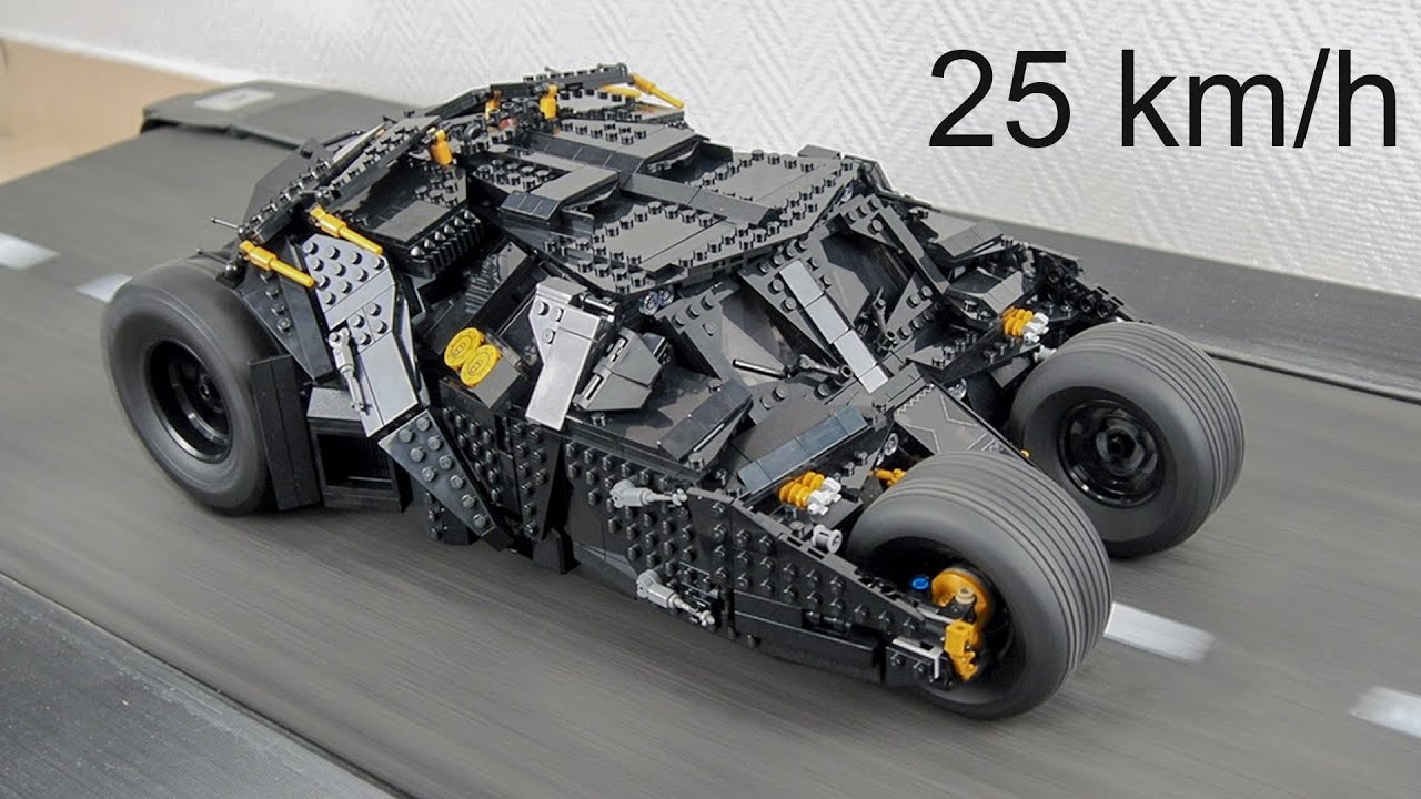 LEGO Batman Batmobile Tumbler Drag Race. LEGO 76240 Technic Speed and CRASH Test