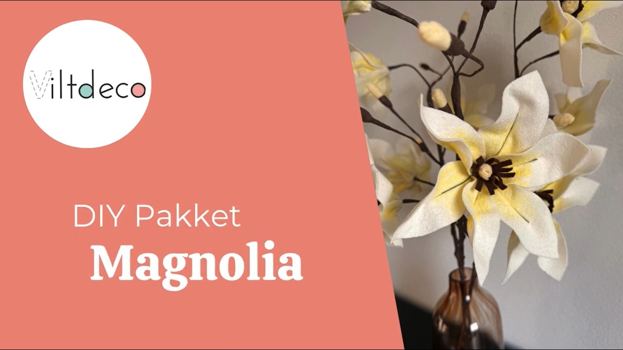 DIY Vilt Magnolia's maken
