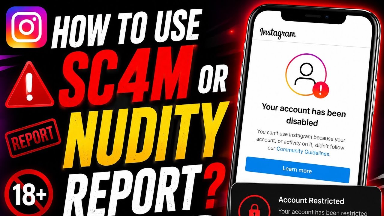 HOW TO USE SC4M OR NUDITY REPORT ON INSTAGRAM? | Instagram Report Guide
