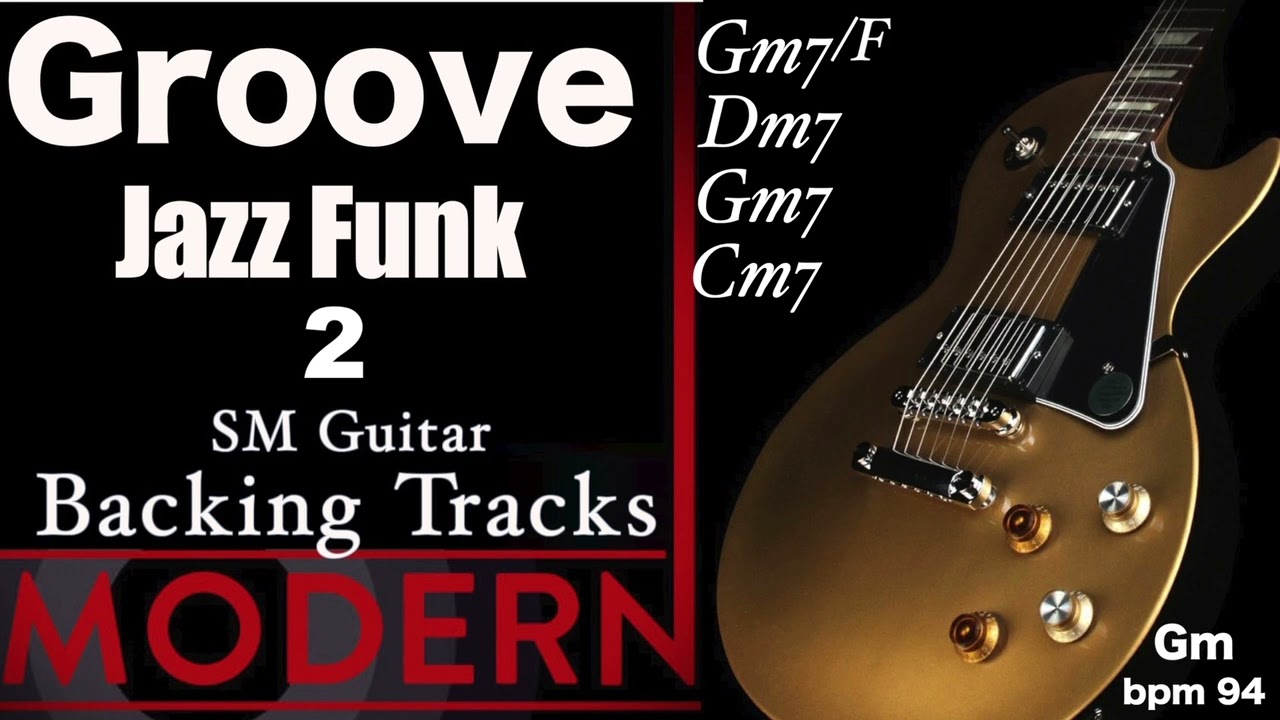 Groove Jazz Funk 2 Guitar Backing Track in Gm With Chords And Short Full Track