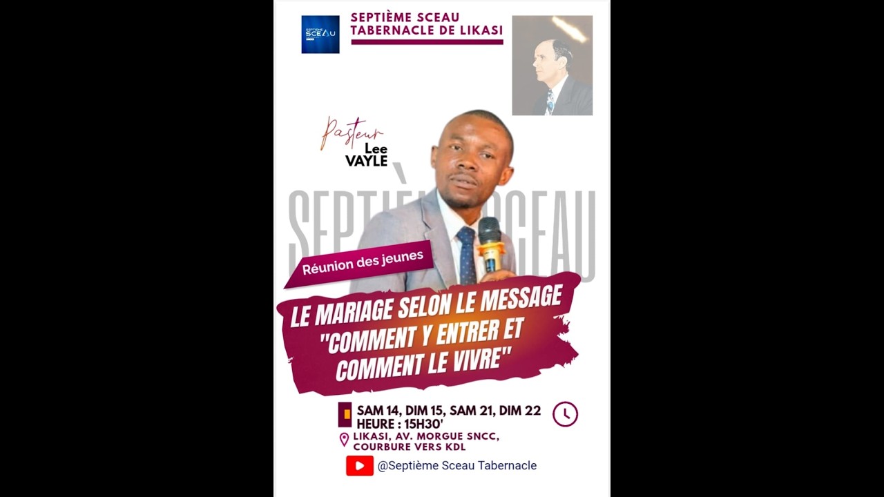 LE MARIAGE SELON LE MESSAGE COMMENT Y ENTRER   | PASTEUR LEE VAYLE | DIM  15.O2.2026